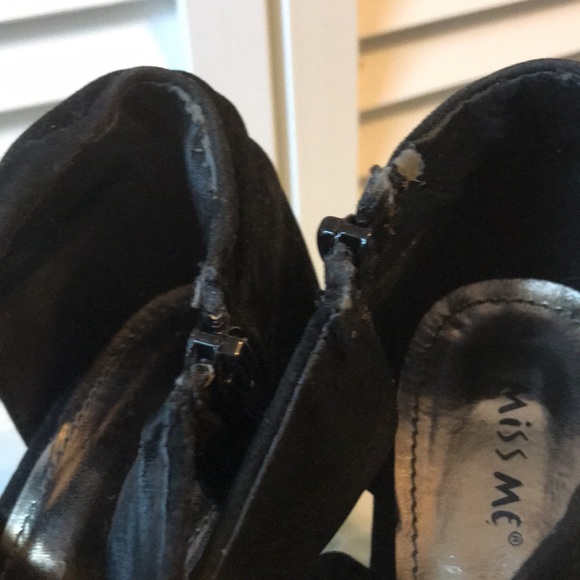 Miss me black faux suede heels size 8 - Picture 4 of 5